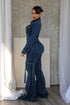 Celene Flare Hem Denim Jumpsuit