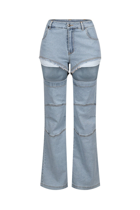 Wear The Attitude Cutout Baggy Jeans