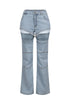 Wear The Attitude Cutout Baggy Jeans
