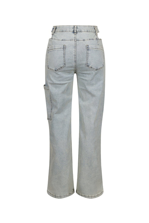 Crush High Waist Zipper Cutout Jeans