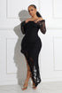 Serenity Lace Off Shoulder Maxi Dress