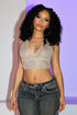 Sunflare Sequin Halter Top