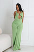 Plunge Cowl Neck Jumpsuit with Tube Top