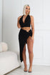 Sora Cowl Neck Halter Top & Skirt SET