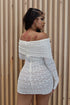 Joel Off Shoulder Long Sleeve Thumb Hole Mini Dress