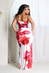 Roja Floral Printed Tube Maxi Dress