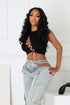 Vogue Lace Up Cutout Crop Top