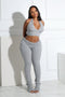 Riptide Ribbed Knit Halter Top & Pants SET