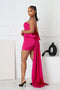 Cordelia Satin Tube Big Bow Mini Dress