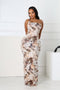 Feral Bloom Halter Maxi Dress