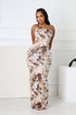 Feral Bloom Halter Maxi Dress