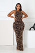 Jungle Leopard Mesh Maxi Dress