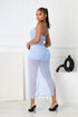 Soft Gaze Shirred Sheer Maxi Dress