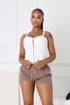 Cotton Snow Eyelet Bustier Top