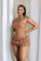 Natti Ruffled Corset Tube Mini Dress