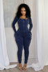 Jennie Mineral Washed Jumpsuit With Cardigan