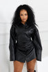 Lorene Faux Leather Mini Dress