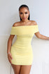 Uncut Off Shoulder Sleeveless Mini Dress