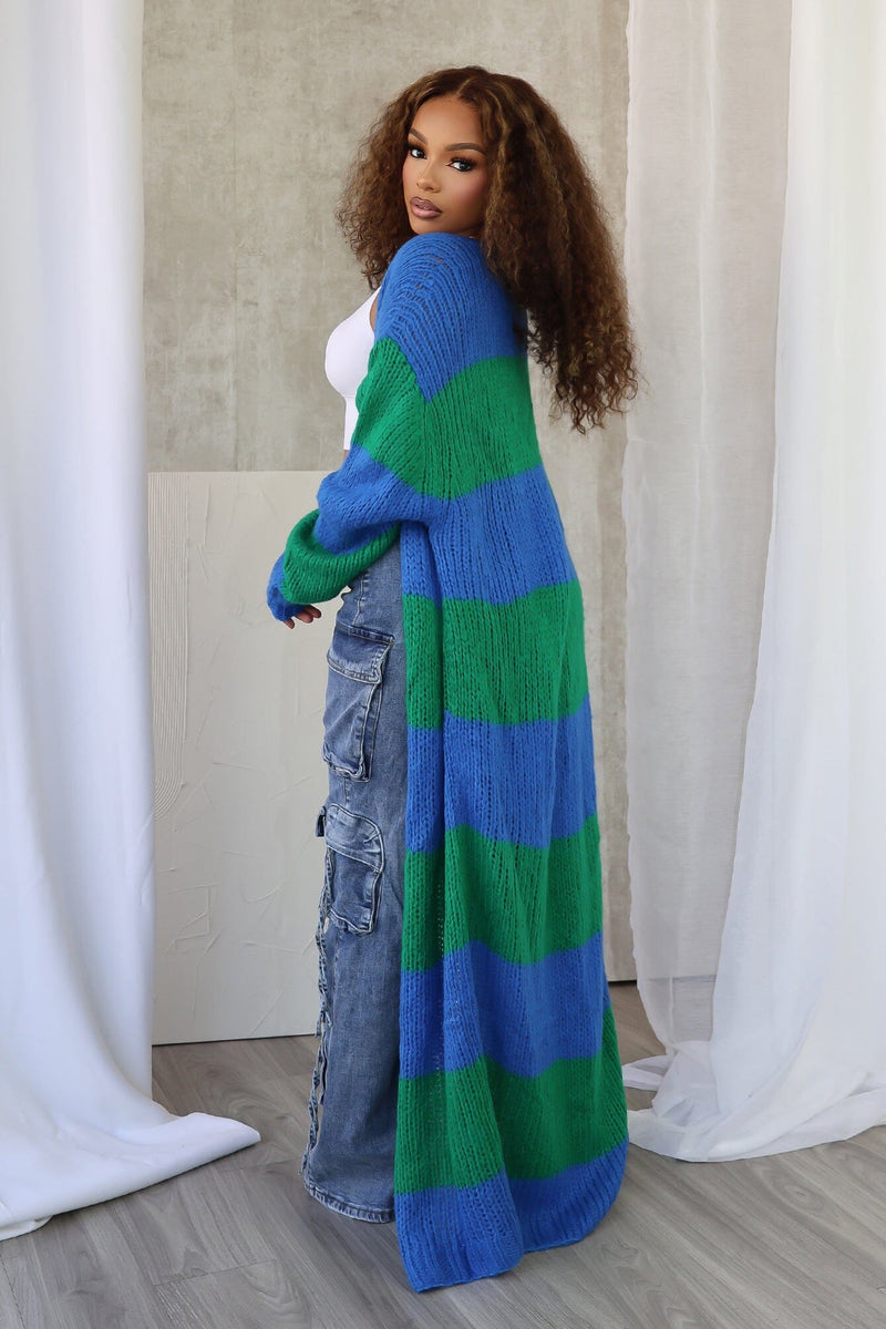 Vivid Dream Color Block Long Cardigan – EDGE Vivid Dream Color Block Long Cardigan – EDGE