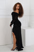 Alaina Velvet Burnout Off Shoulder Maxi Dress