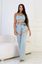 Jett Denim Tube Top & Cutout Pants SET