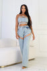 Jett Denim Tube Top & Cutout Pants SET