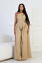 Tailored Cotton Twill Tube Top Jumpsuit