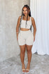 XO Ribbed Knit Tank Top & Shorts SET