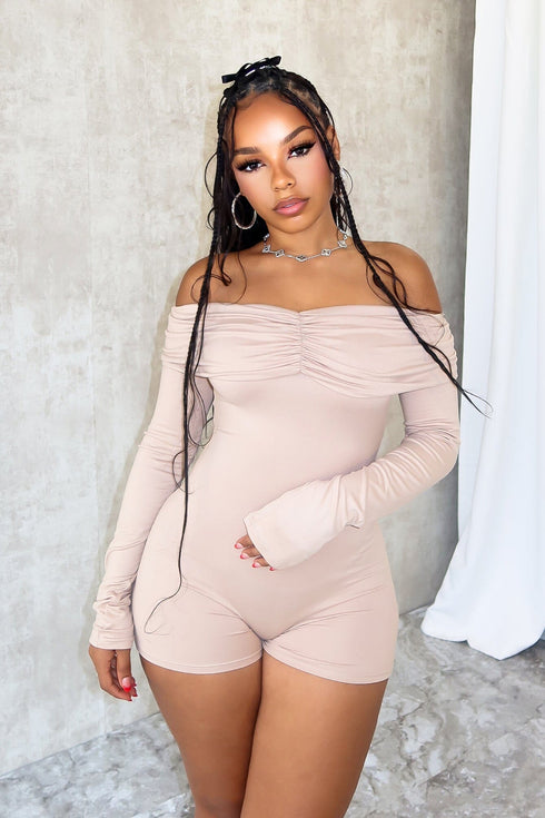 Noelle Off Shoulder Long Sleeve Romper