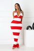 New Era Ribbed Knit Color Block Maxi Dress