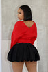 Vanessa Off Shoulder Sleeve Cutout Sweater