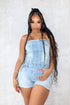 Rock Out Cross Denim Tube Romper