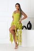 Rumba Mesh Ruffled Halter Dress