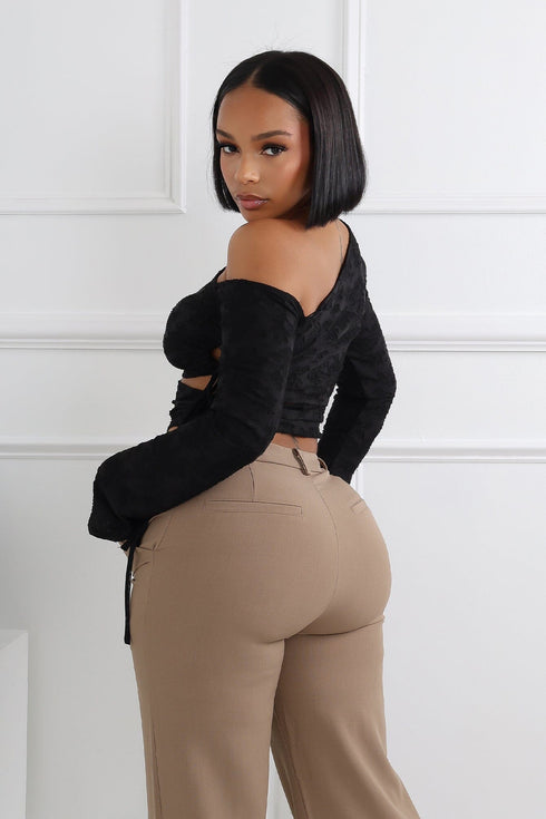 Chloe Burnout Mesh Cutout Top