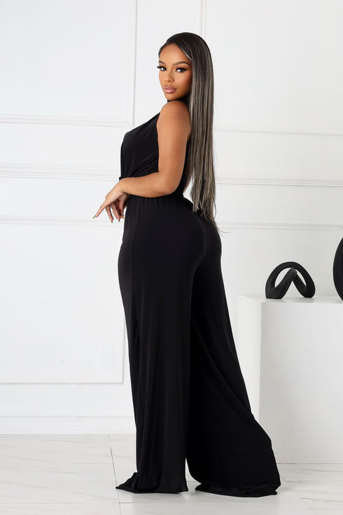 Circle Accent Wide Leg Jumpsuit