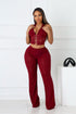 Backstage Lace Halter Top & Pants SET
