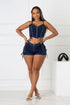 Sidekick Lace Up Denim Shorts