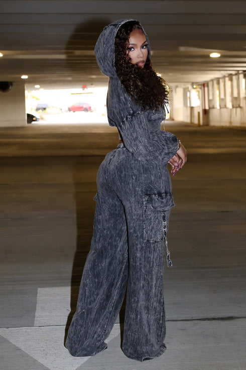 Aniston Mineral Washed Hoodie & Pants SET