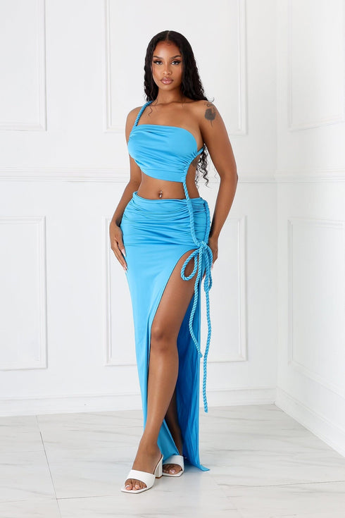 Santorini Twist Cutout Maxi Dress