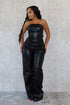 Tiffany PU Tube Corset Jumpsuit