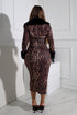 Jennifer Leopard Midi Dress With Bolero SET