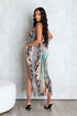 Quell Veneshiа Snake Print Midi Dress