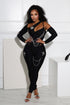 Deena Nylon Metal Chain Jumpsuit