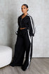 Side Motion Striped Jacket & Pants SET