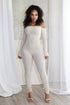 Play Hard Off Shoulder Knit Jumpsuit