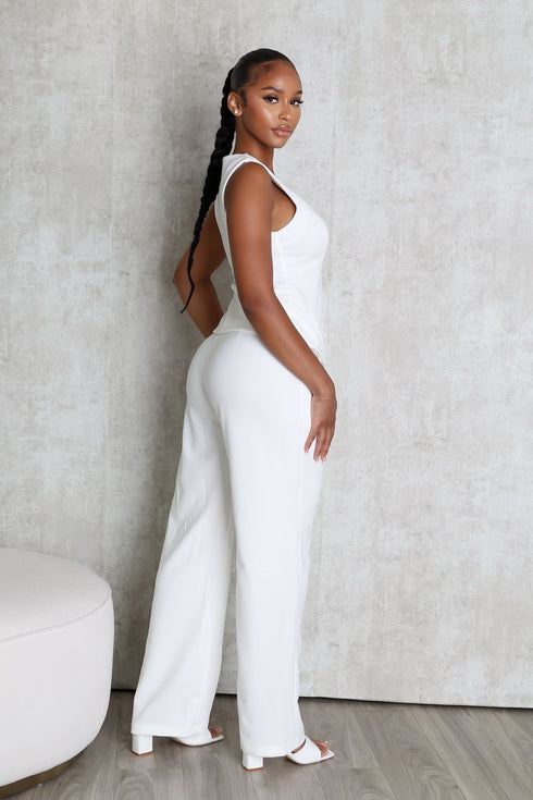 Teresita Button Up Vest Top & Pants SET