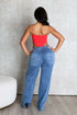 Hi Rise Snap Baggy Jeans