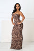 Amara Leopard Print Mermaid Maxi Dress