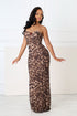 Amara Leopard Print Mermaid Maxi Dress