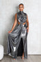 Cypher Foil Maxi Dress